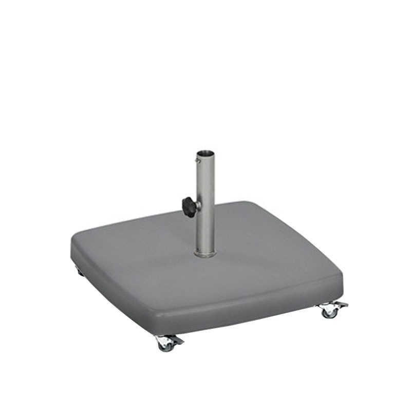 Schirmständer Beton, eckig mit Rollen