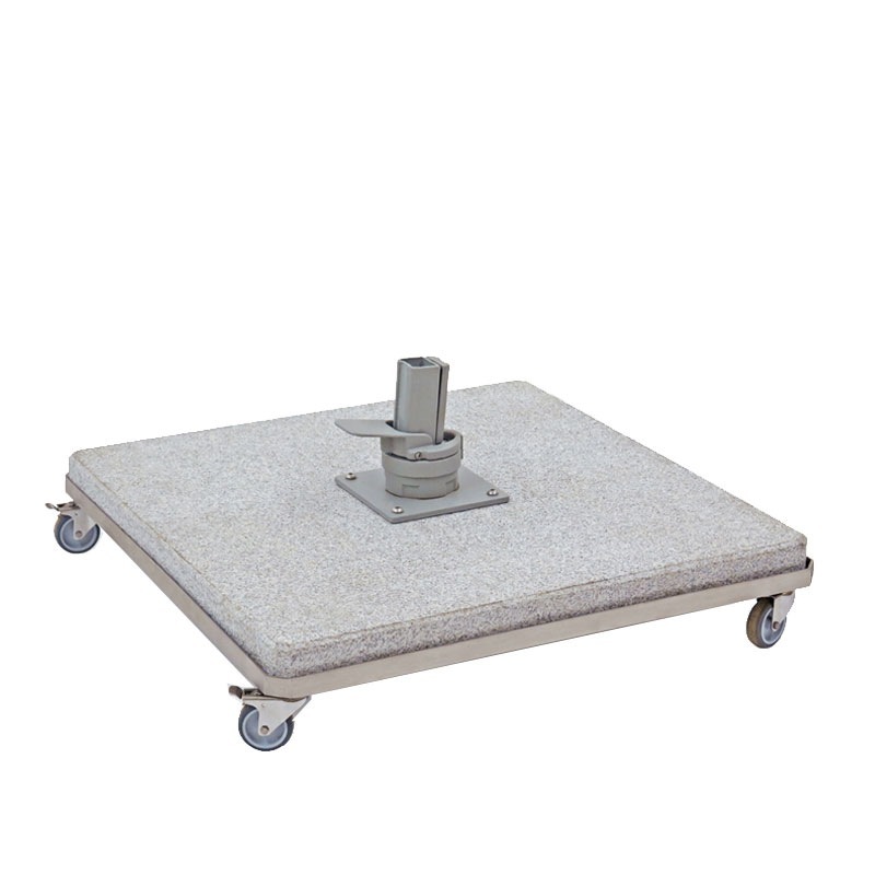 Weishäupl Schirmständer für Freiarm Granit, geflammt mit Rollen