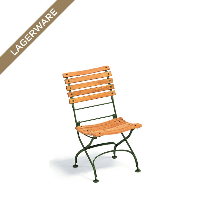 Classic Stuhl geschwungene Latten, Gestell dunkelgrün