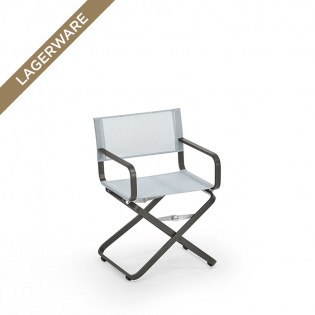 Ahoi Klappsessel grau-metallic / Batyline hellgrau meliert