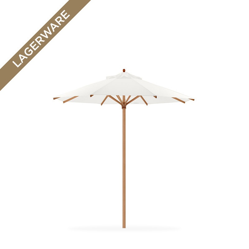 Teak Ø 250 cm mit Flaschenzug & Knick, weiß