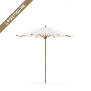 Teak Ø 300 cm mit Flaschenzug, weiß