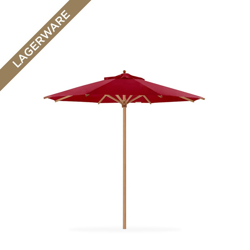 Teak Ø 300 cm mit Flaschenzug, kirschrot