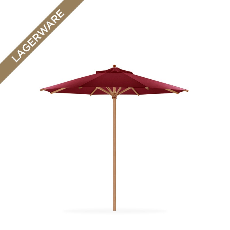 Teak Ø 300 cm mit Flaschenzug, bordeaux