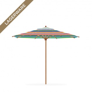 Teak Ø 350 cm mit Flaschenzug & Knick, multicolor