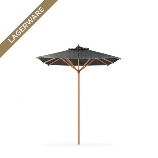 Teak 250x250 cm mit Flaschenzug, Rips schiefer