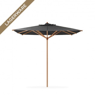 Teak 350x350 cm mit Flaschenzug, Rips schiefer