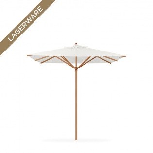 Teak 300x300 cm mit Flaschenzug & Knick, weiß