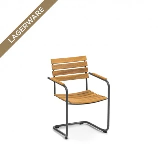 Prato Teak Gartensessel, Gestell grau-metallic