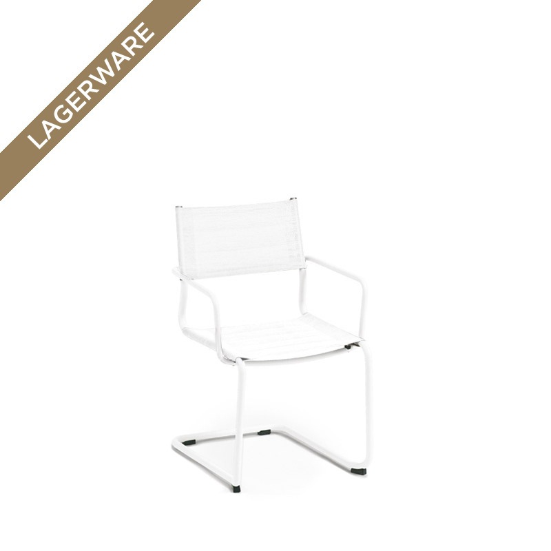 Sosta gepolsterter Sessel, Gestell weiß/ Batyline weiß