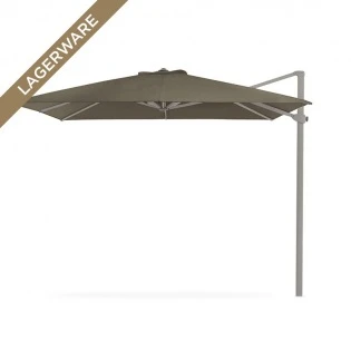 Freiarmschirm 400x400 cm, Acryltuch taupe