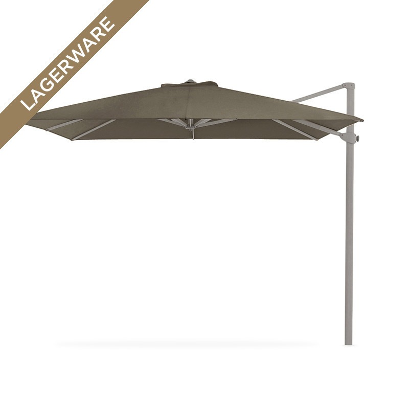 Freiarmschirm 400x400 cm, Acryltuch taupe