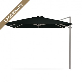 Freiarmschirm 400x400 cm, Acryltuch schwarz