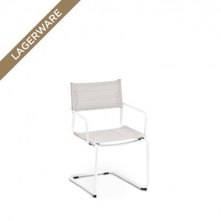 Sosta gepolsterter Sessel, Gestell weiß/ Batyline hellgrau