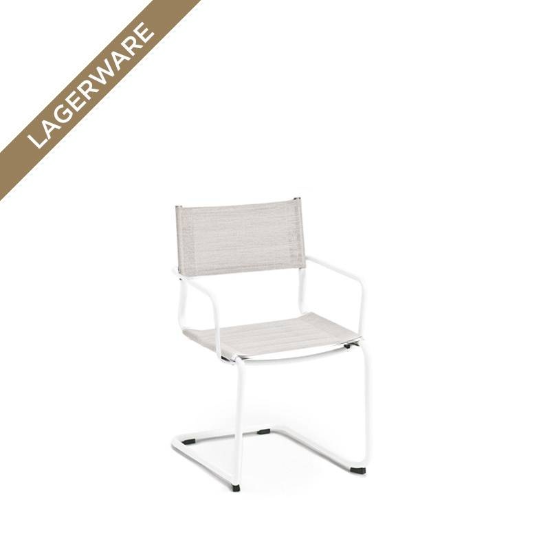 Sosta gepolsterter Sessel, Gestell weiß/ Batyline hellgrau