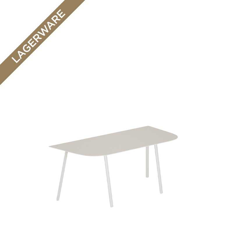 Fast MOSAIKO halbrunder Couchtisch 45, pulvergrau