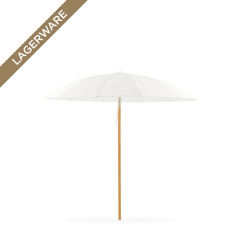 Pagodenschirm Ø 300 cm mit Holz-Stamm, weiss