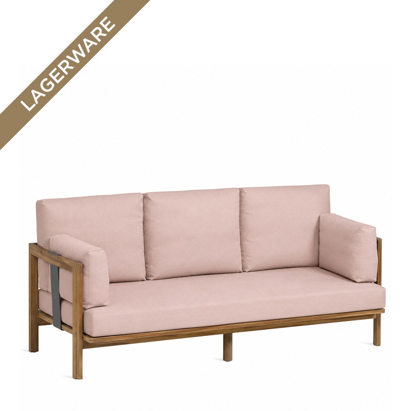 Weishäupl New Hampton Lounge 3-Sitzer Sofa, Pastellrosa
