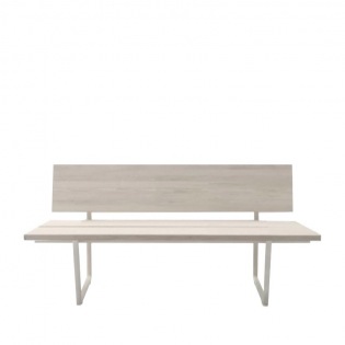 Fast New-Wood Plan 2-Sitzer Bank mit Rückenlehne