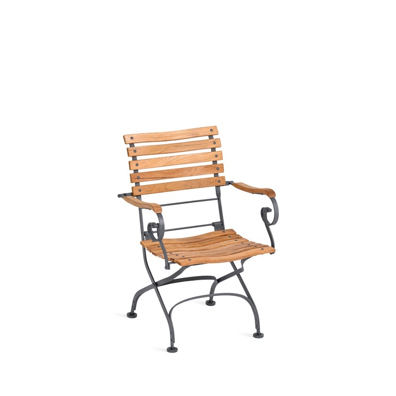 Weishäupl Classic Gartensessel, geschwungene Latten