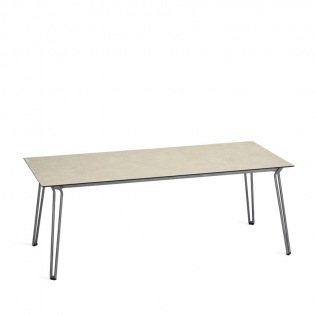 Weishäupl Slope Tisch 200 x 90 cm, Beine Edelstahl