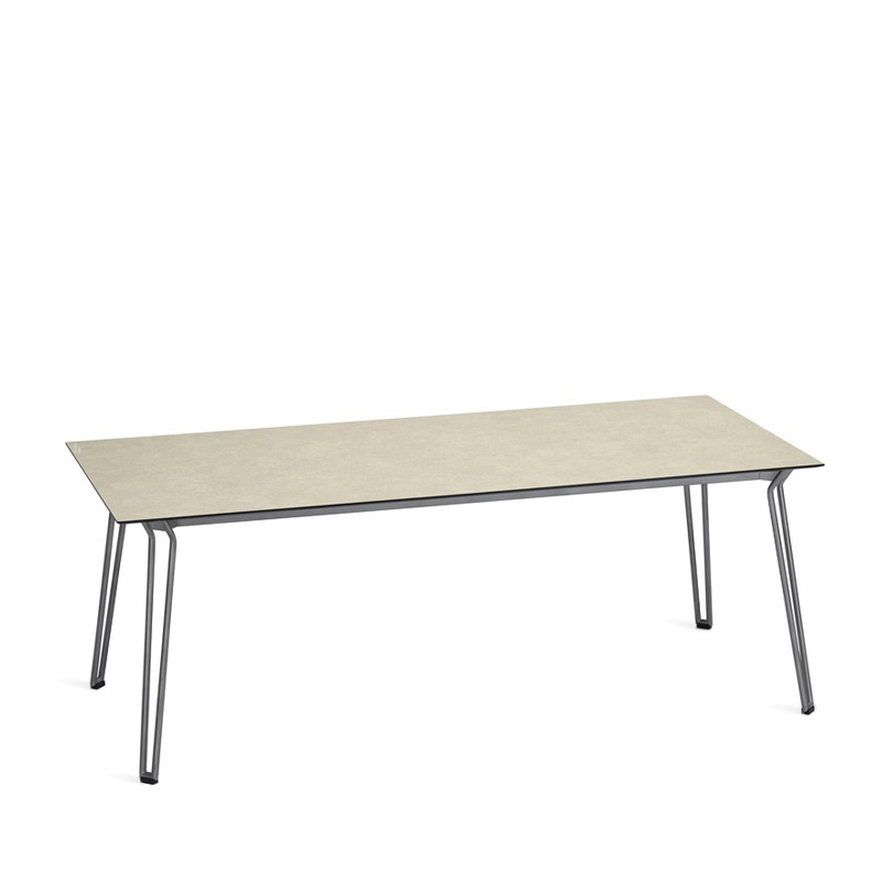 Weishäupl Slope Tisch 200 x 90 cm, Beine Edelstahl